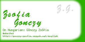 zsofia gonczy business card
