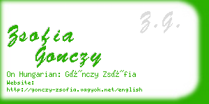 zsofia gonczy business card